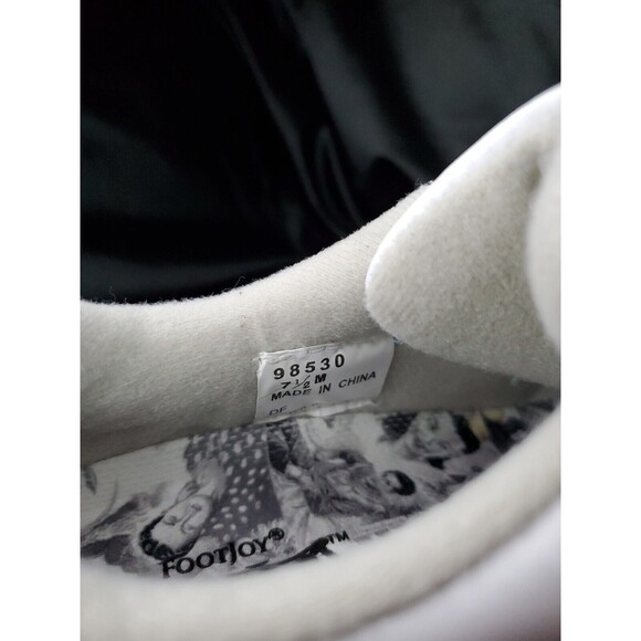 Footjoy Golf Shoes 7.5 M Extra Comfort Sneakers White Leather 98530 W/Accessory - Picture 8 of 11